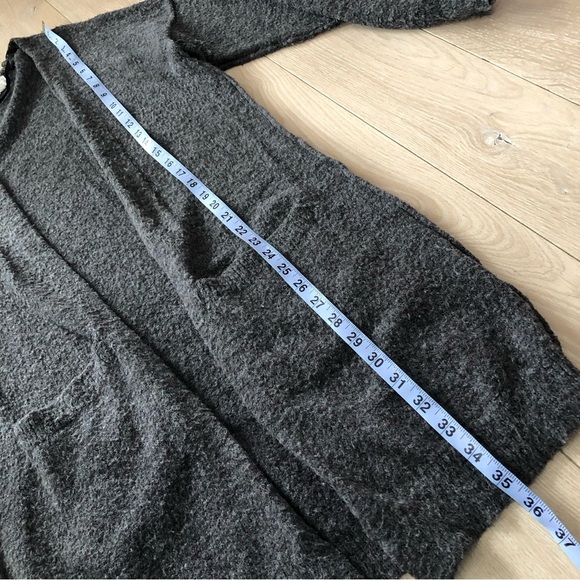 Anthropologie Wool Blend Open Front Pocket Cardigan in Grey Size M - Picture 6 of 10